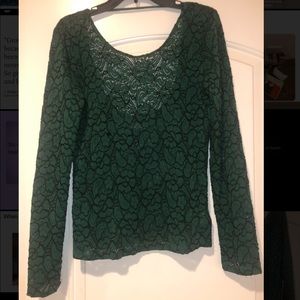 Lace Emerald Green Shirt